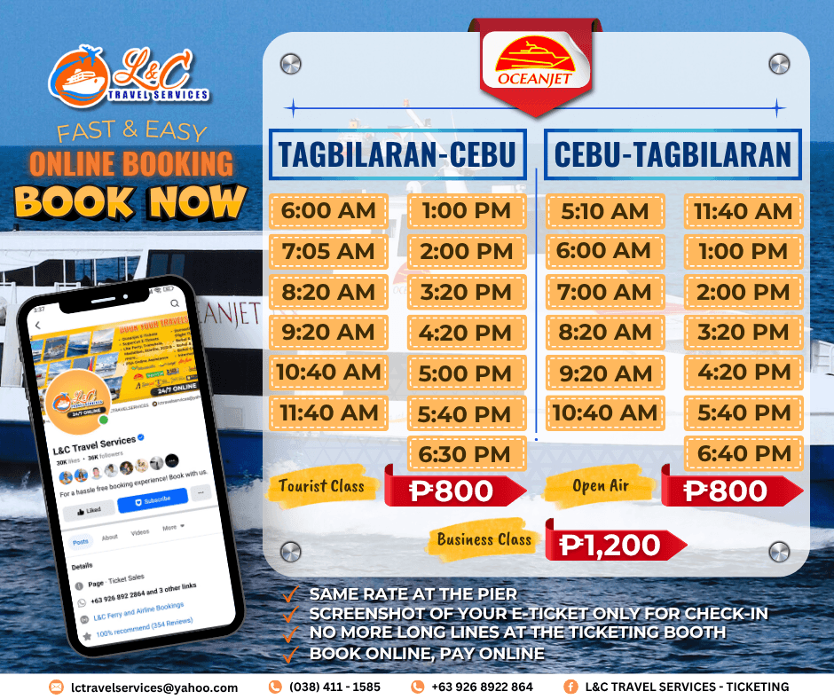 Tagbilaran to Cebu (vice versa)