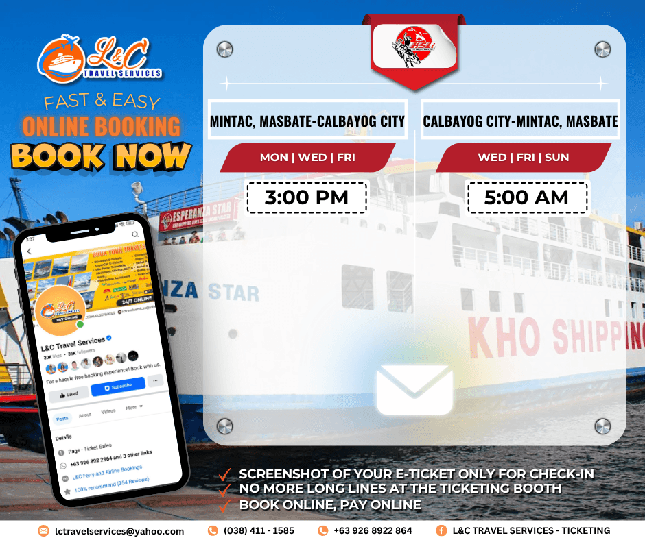 Mintac, Masbate to Calbayog City (vice versa)