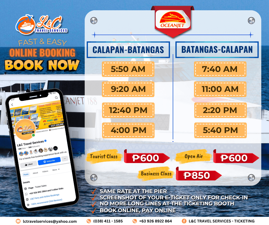 Calapan to Batangas (vice versa)