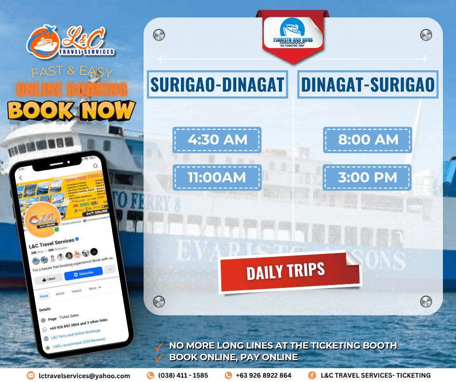 Surigao to Dinagat (vice versa)