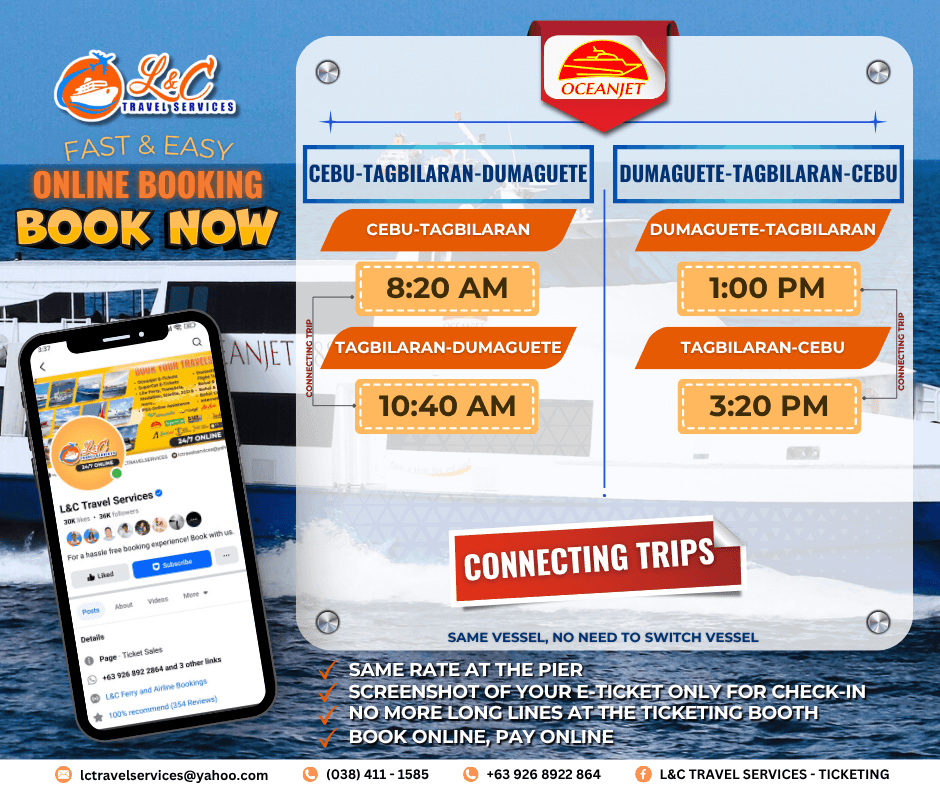 Cebu - Tagbilaran - Dumaguete (vice versa)
