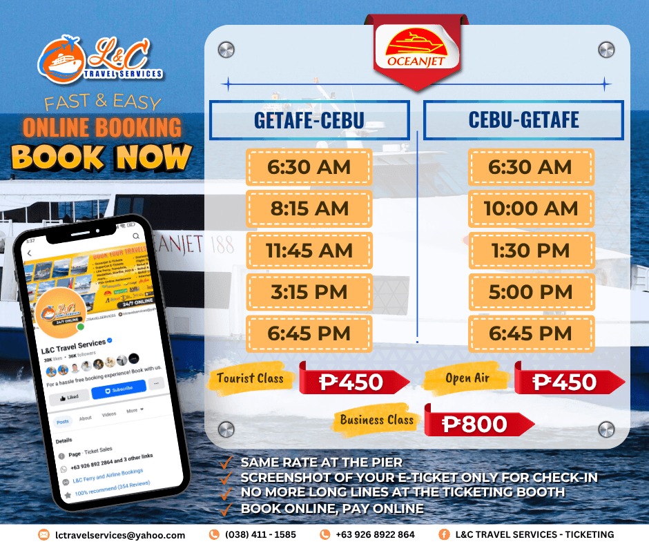Getafe to Cebu (vice versa)