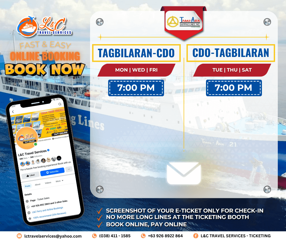Tagbilaran, Bohol to Cagayan De Oro