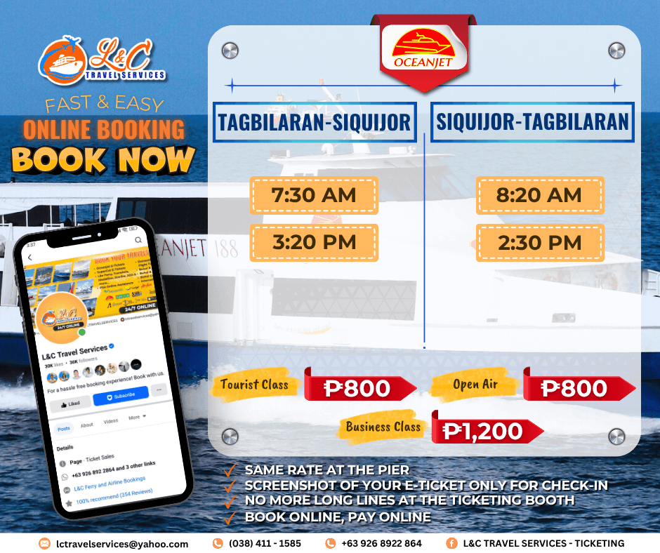 Tagbilaran to Siquijor (vice versa)