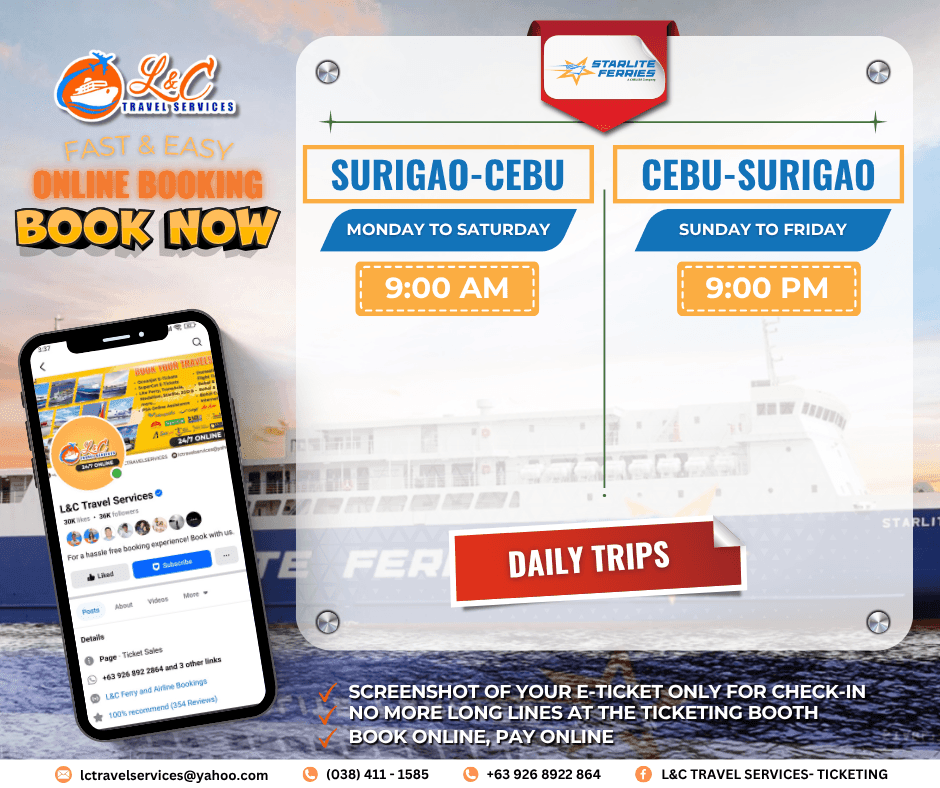 Surigao to Cebu (vice versa)