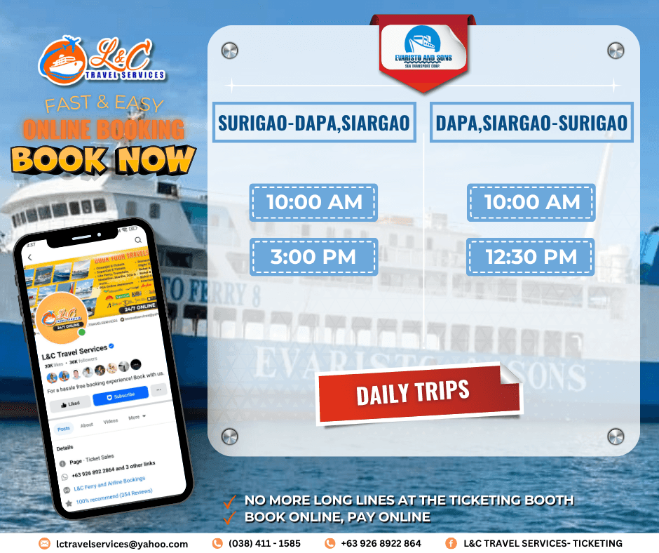 Surigao to Dapa, Siargao (vice versa)