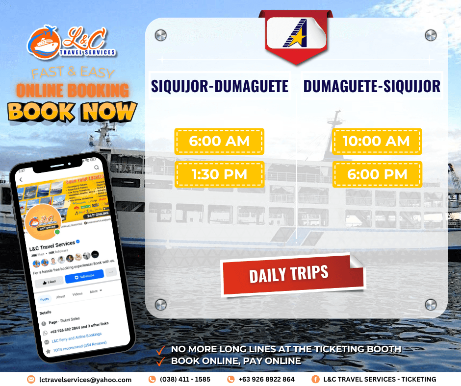 Siquijor to Dumaguete (vice versa)