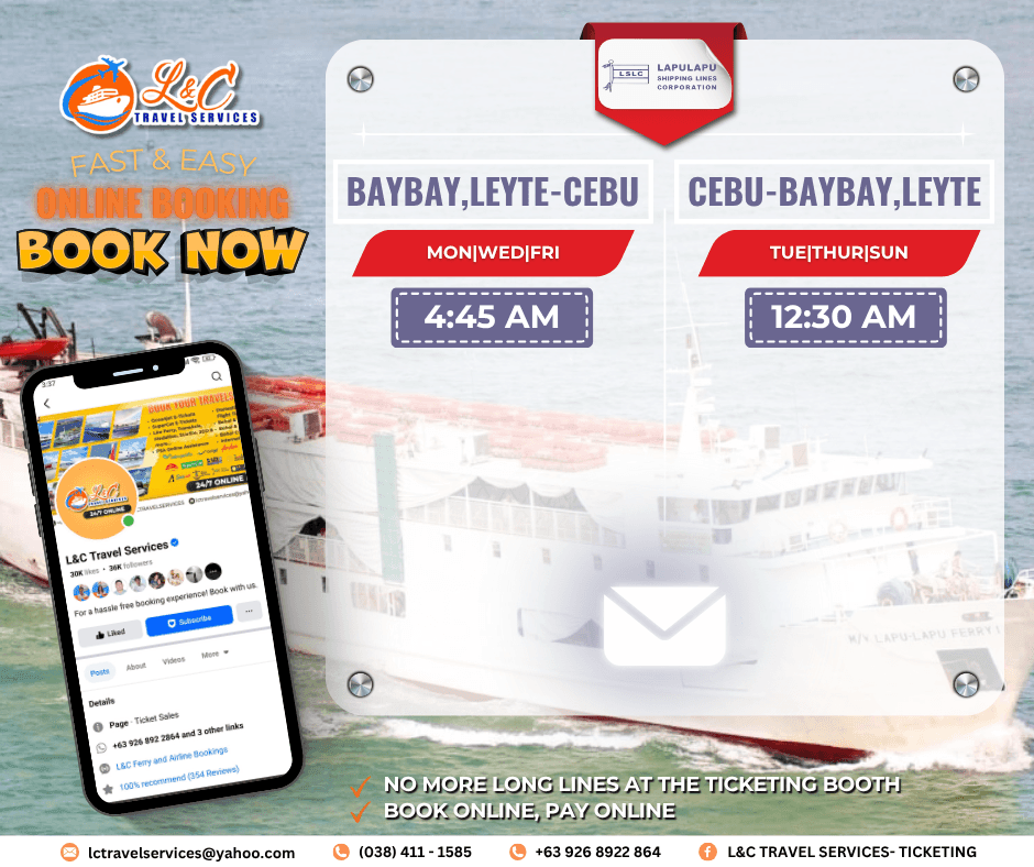 Baybay, Leyte to Cebu (vice versa)