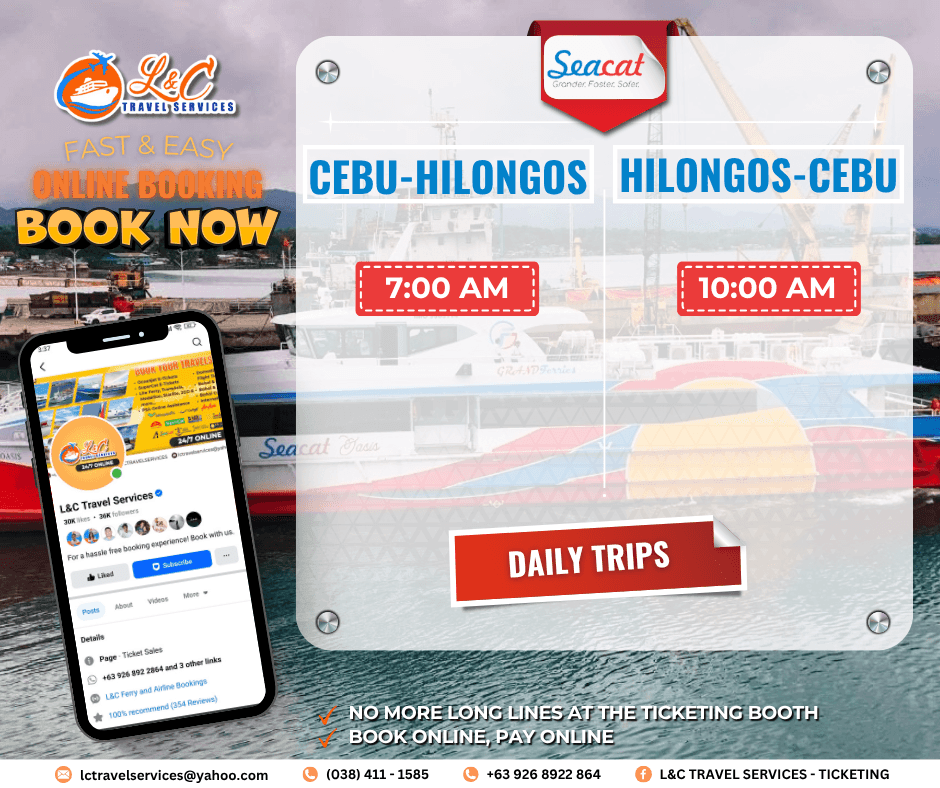 Cebu to Hilongos (vice versa)
