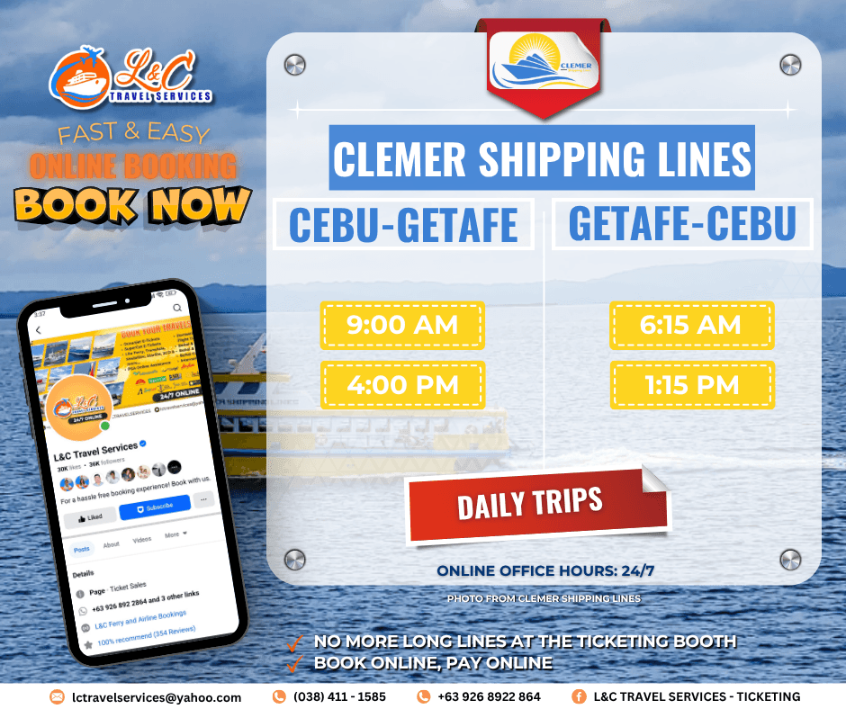 Cebu to Getafe (vice versa)