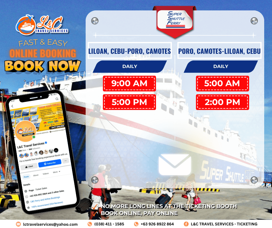 Liloan, Cebu to Poro, Camotes (vice versa)