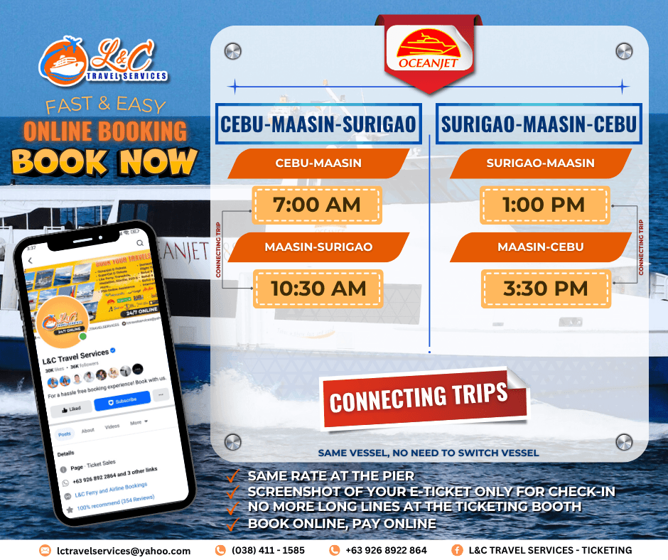 Cebu - Maasin - Surigao (vice versa)