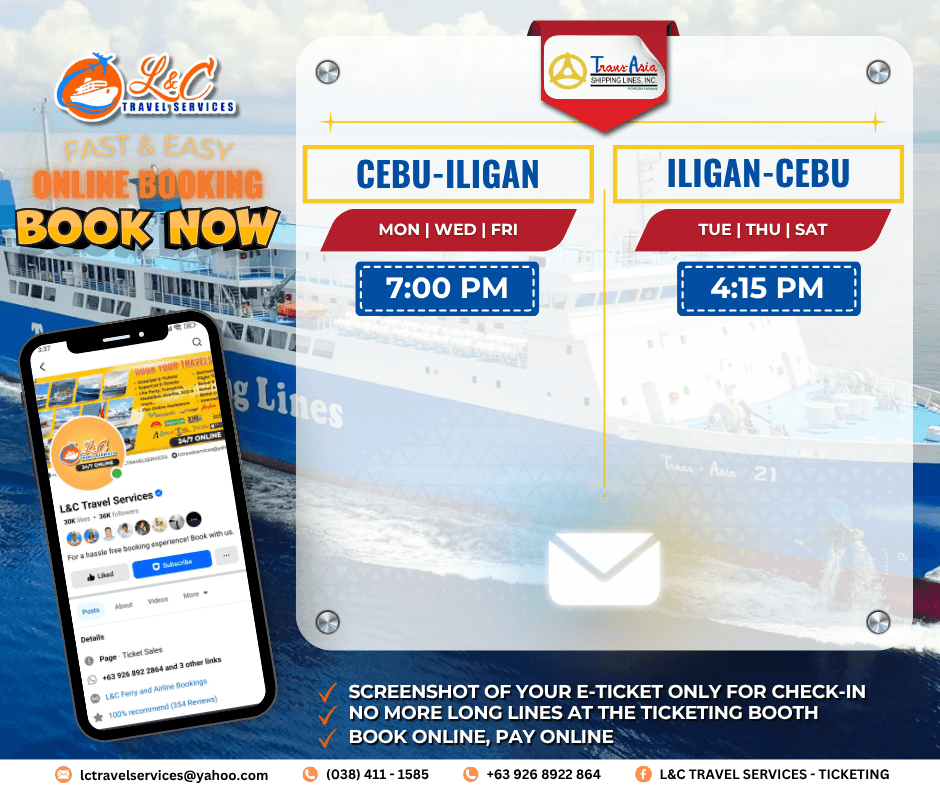 Cebu to Iligan (vice versa)