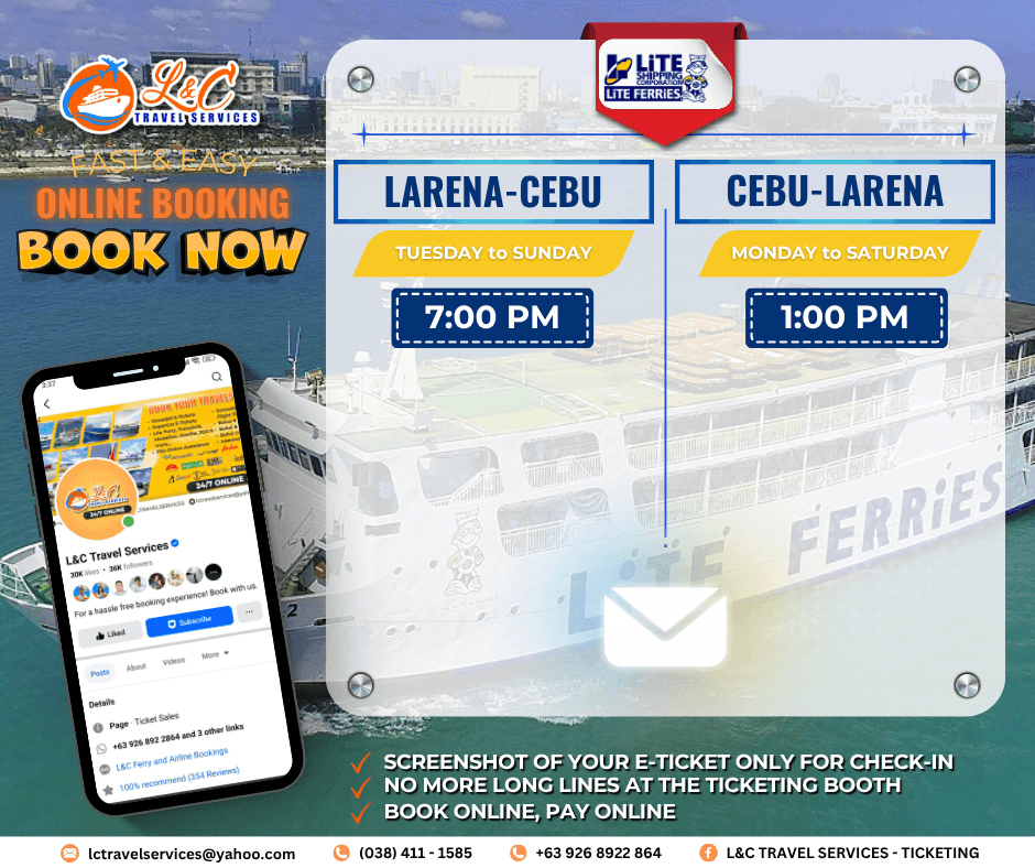 Larera, Siquijor to Cebu (vice versa)
