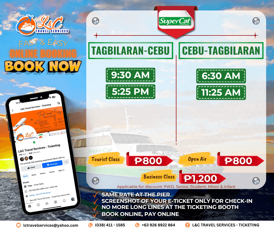 Tagbilaran to Cebu (vice versa)