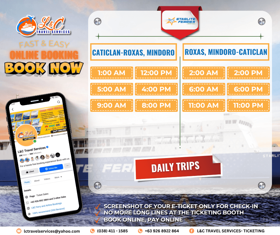 Caticlan to Roxas, Mindoro (vice versa)