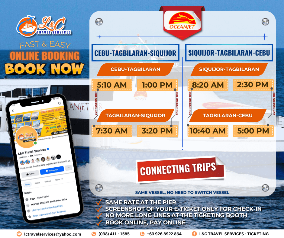 Cebu - Tagbilaran - Siquijor (vice versa)