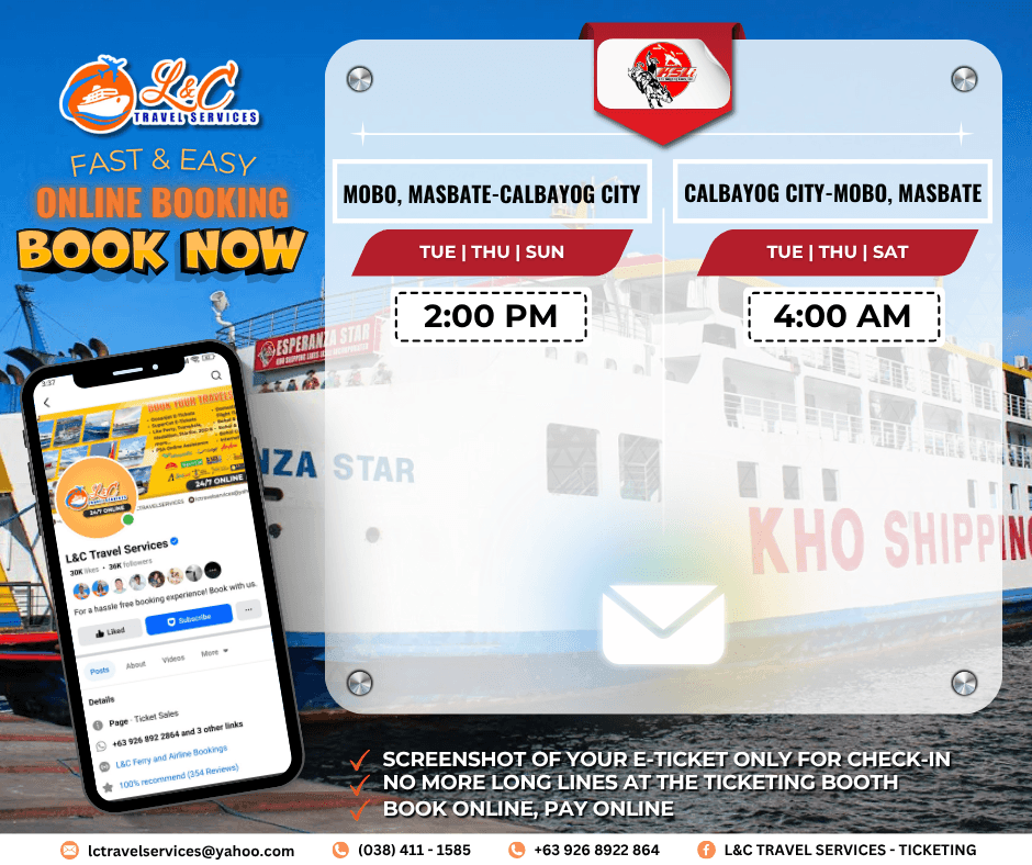 Mobo, Masbate to Calbayog City (vice versa