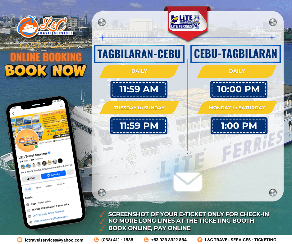 Tagbilaran to Cebu (vice versa)