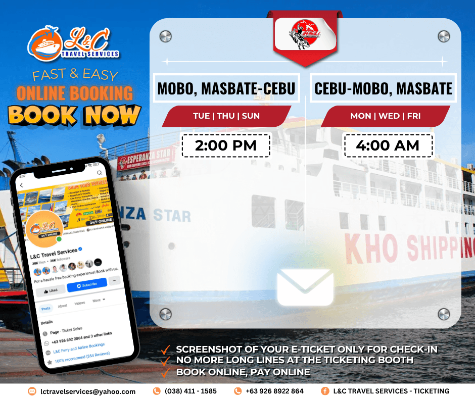 Mobo, Masbate to Cebu (vice versa)
