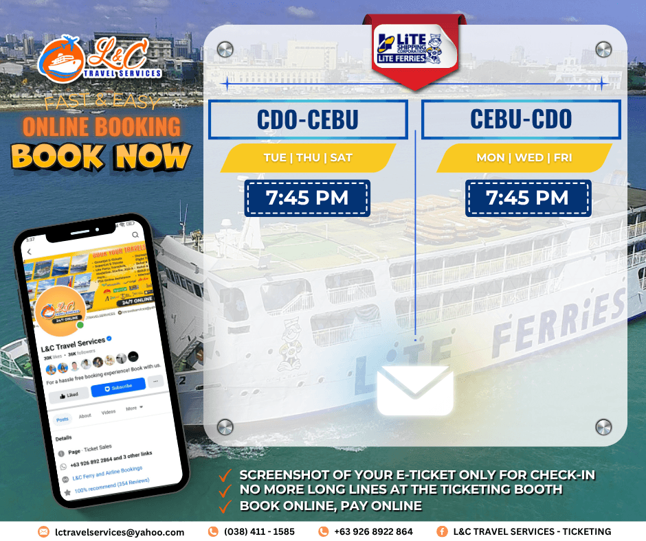 Cagayan De Oro to Cebu (vice versa)